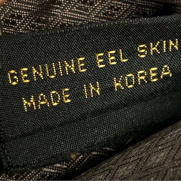 Womens Leather Eel Skin Handbag Hobo Shoulder Size M Zip Soft Luxe Boho Vintage - Picture 13 of 13